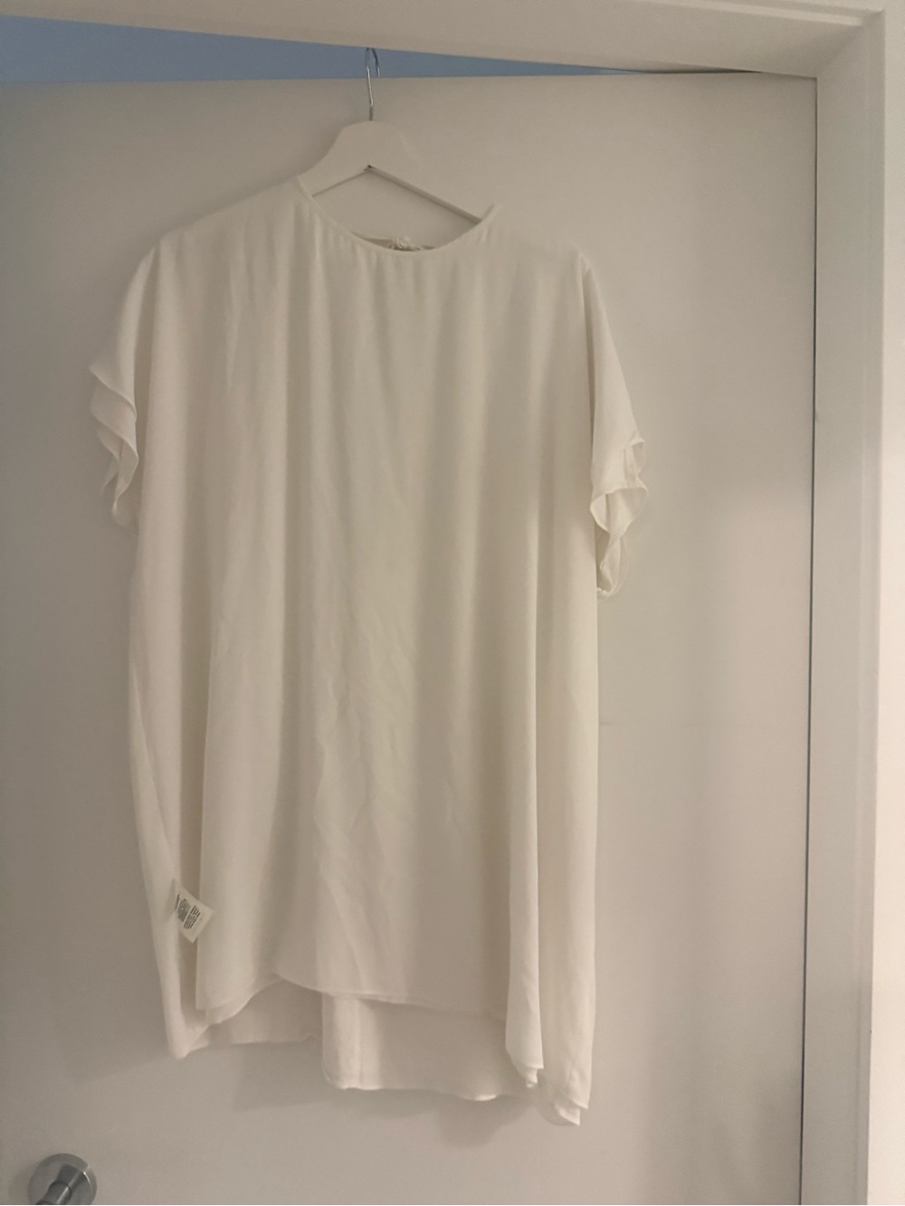 Wilfred White Ruffled Short Sleeve Tunic